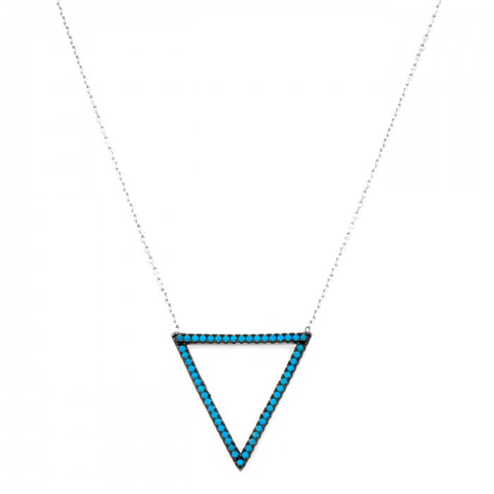 COLIER DIN ARGINT BLUE TRIANGLE [1]