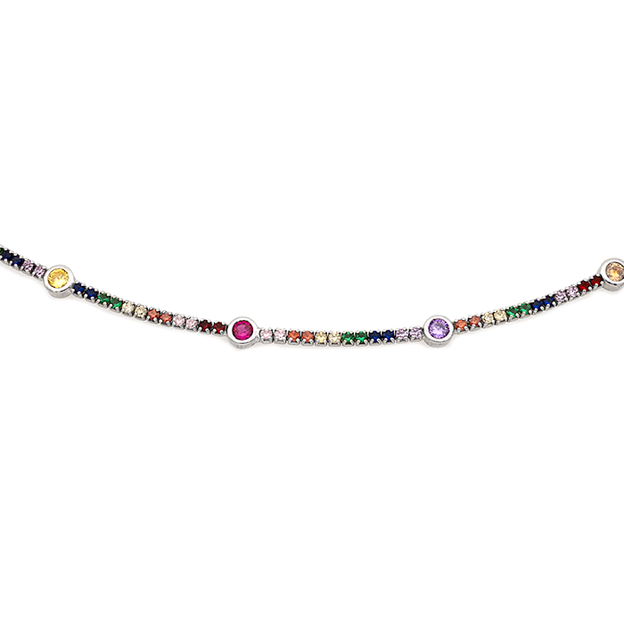 COLIER DIN ARGINT CHOKER TENNIS [2]