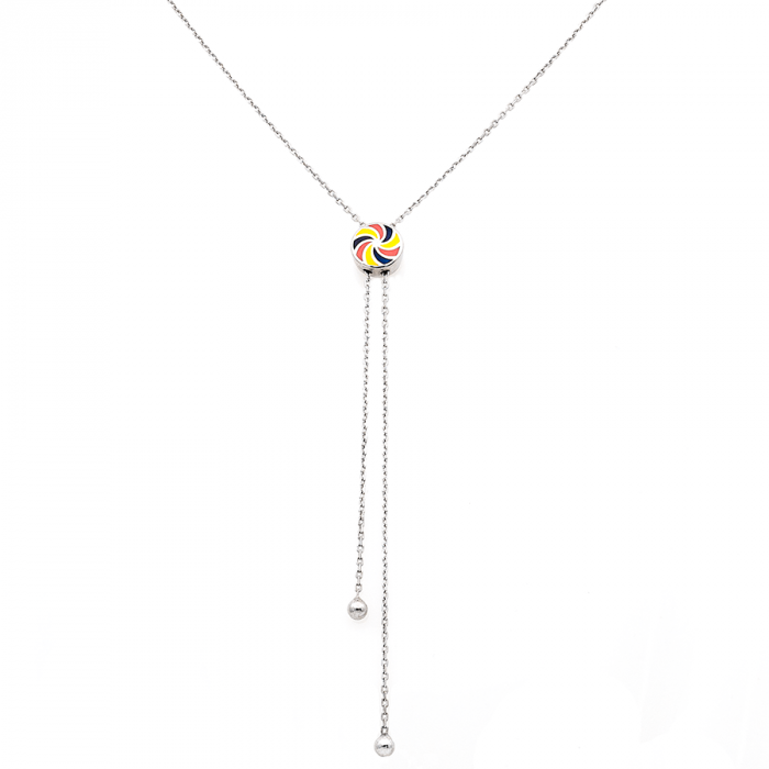 COLIER REGLABIL DIN ARGINT COLORED WHEEL 2 [1]