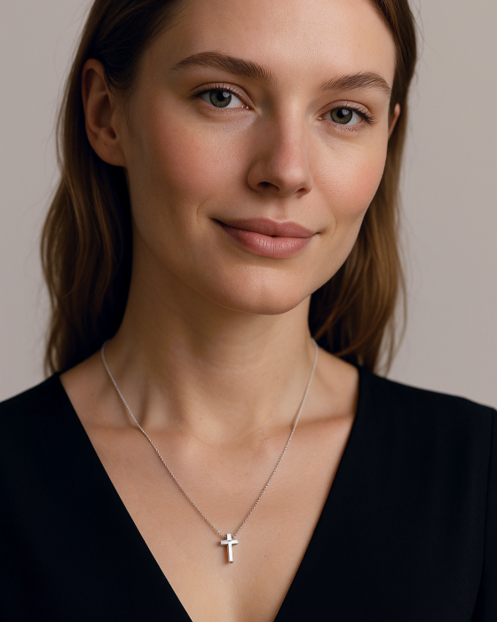 COLIER DIN ARGINT CROSS [2]