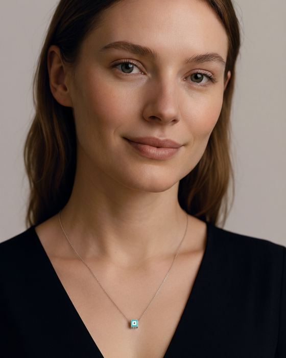 COLIER DIN ARGINT TURQUOISE DICE [2]