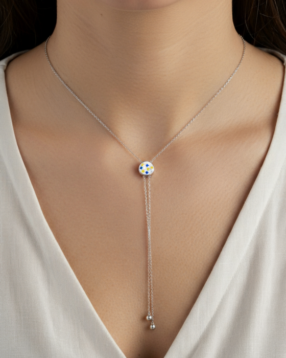 COLIER REGLABIL DIN ARGINT COLORED WHEEL 1 [2]