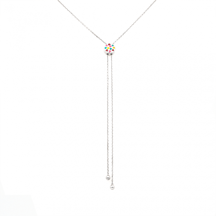 COLIER REGLABIL DIN ARGINT COLORED WHEEL 11 [1]