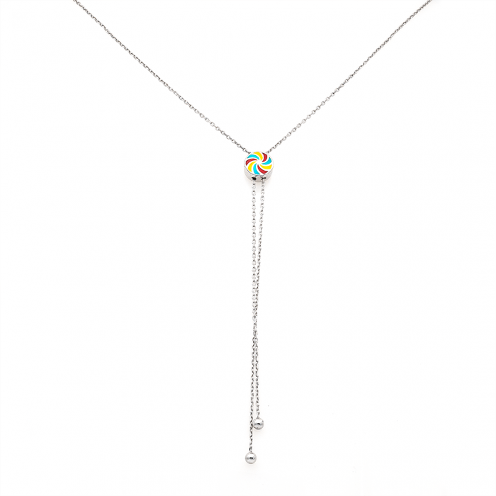 COLIER REGLABIL DIN ARGINT COLORED WHEEL 5 [1]