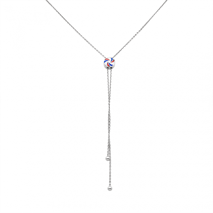 COLIER REGLABIL DIN ARGINT COLORED WHEEL 7 [1]