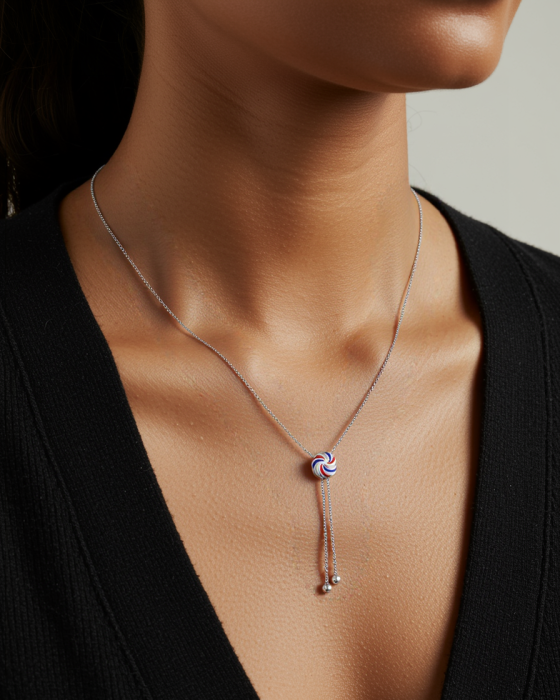 COLIER REGLABIL DIN ARGINT COLORED WHEEL 7 [2]