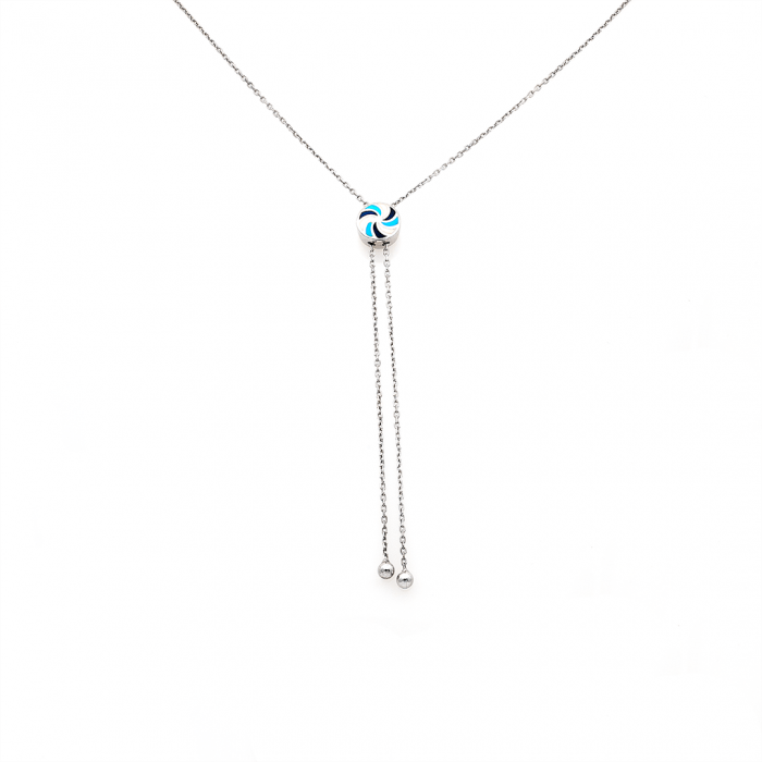 COLIER REGLABIL DIN ARGINT COLORED WHEEL 8 [1]