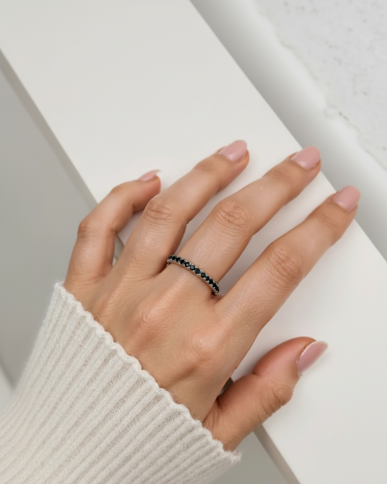 INEL DIN ARGINT BLACK CRYSTAL BAND [2]