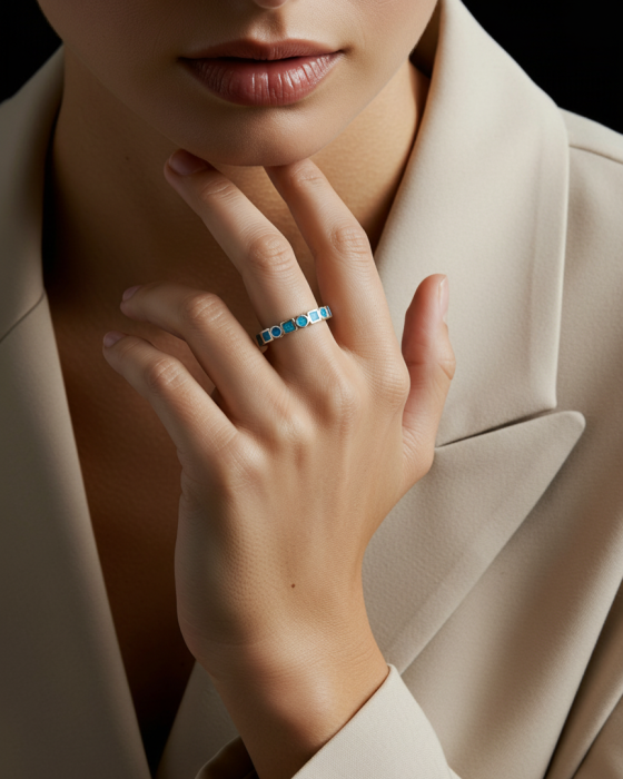 INEL DIN ARGINT BLUE CIRCLE [2]