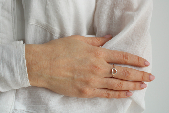 INEL DIN ARGINT MINIMALIST HEART [2]