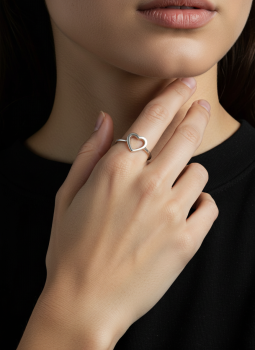 INEL DIN ARGINT MINIMALIST HEART [2]