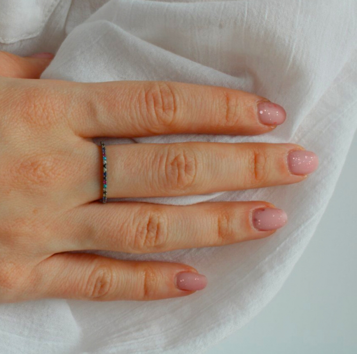 INEL DIN ARGINT RAINBOW CRYSTAL BAND [2]