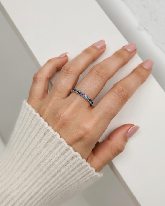 INEL DIN ARGINT RAINBOW CRYSTAL BAND [2]