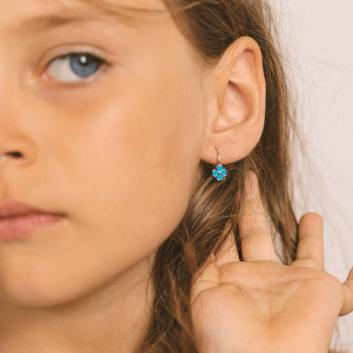 SET DIN ARGINT COPII BLUE CLOVERS [2]