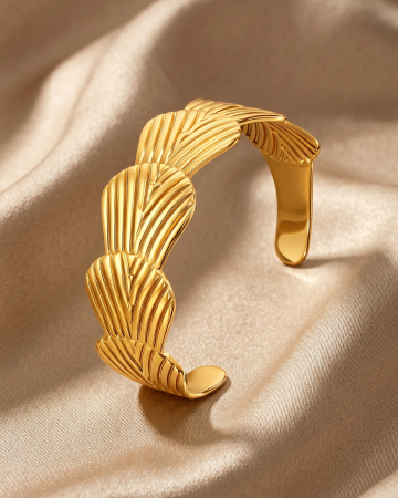 BRATARI PLACATE CU AUR 18K - BRĂȚARĂ BANGLE PLACATĂ CU AUR