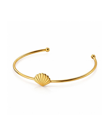 BRĂȚARĂ BANGLE PLACATĂ CU AUR SEASHELL [2]