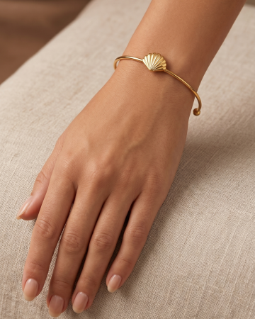BRĂȚARĂ BANGLE PLACATĂ CU AUR SEASHELL [1]