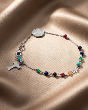 BRATARI - BRATARA DIN ARGINT COLORFUL BEADS