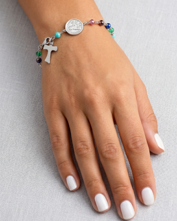 BRATARA DIN ARGINT COLORFUL BEADS [1]