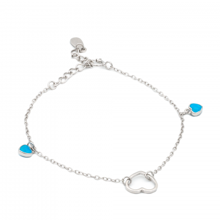 COPII - BRATARA DIN ARGINT COPII BLUE HEARTS