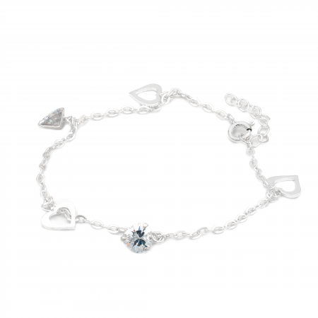 BRATARI - BRATARA DIN ARGINT CRYSTALS AND HEARTS