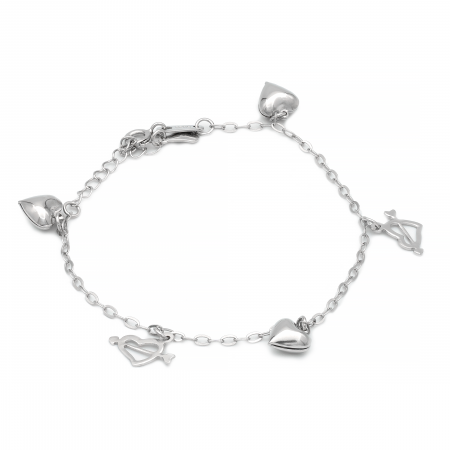 BRATARI - BRATARA DIN ARGINT CUPIDON HEARTS