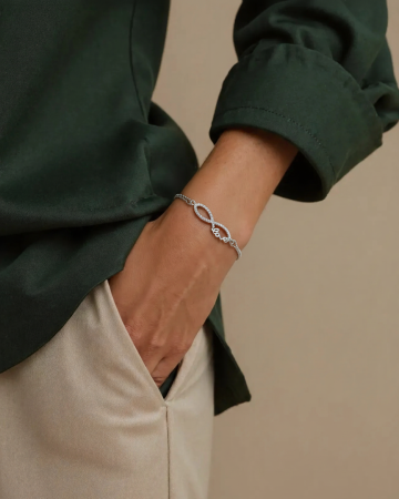 BRATARA DIN ARGINT DOUBLE INFINITE [1]