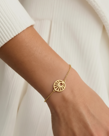 BRATARA DIN ARGINT GOLD SUN [1]