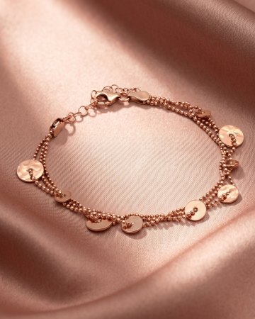 BRATARI - BRATARA DIN ARGINT ROSE TRIPLE ROUNDS