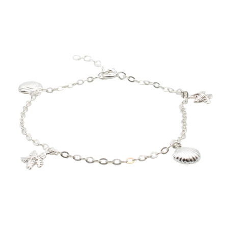BRATARI - BRATARA DIN ARGINT STARFISH AND SHELL
