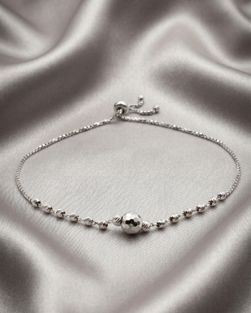 BRATARI - BRATARA DIN ARGINT TENNIS BEADS