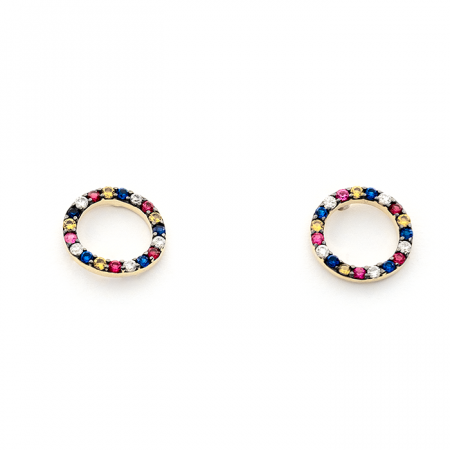 CERCEI - CERCEI DIN ARGINT AURII RAINBOW CIRCLE