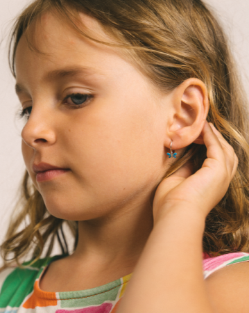 CERCEI DIN ARGINT COPII BLUE BUTTERFLIES [1]