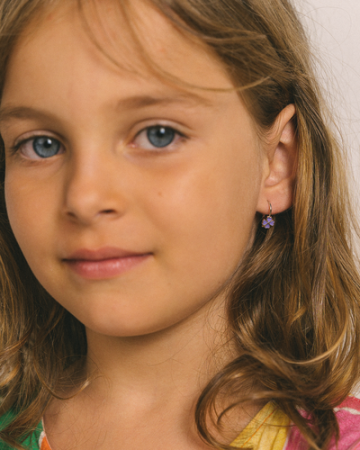 CERCEI DIN ARGINT COPII PURPLE CLOVERS [1]