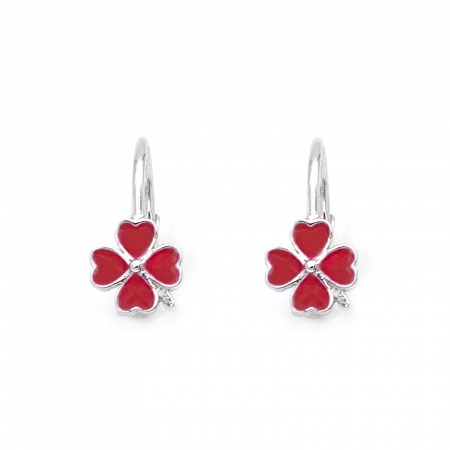 COPII - CERCEI DIN ARGINT COPII RED CLOVERS