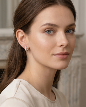 CERCEI DIN ARGINT DOUBLE CRYSTAL [1]