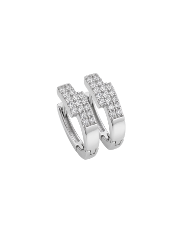 CERCEI - CERCEI DIN ARGINT DOUBLE CRYSTAL