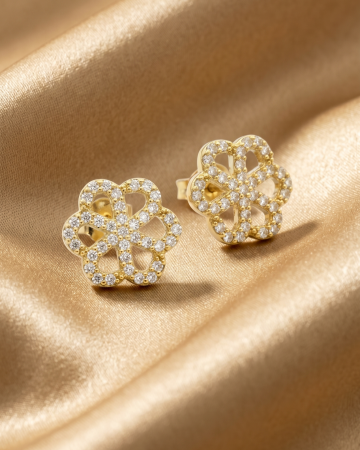 CERCEI - CERCEI DIN ARGINT GOLD SHINY FLOWERS