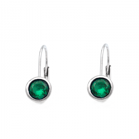 CERCEI - CERCEI DIN ARGINT GREEN STONE