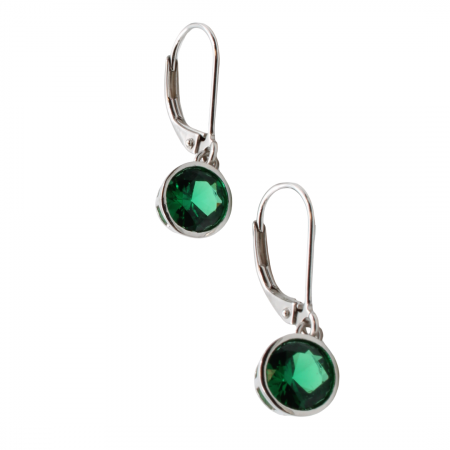 CERCEI - CERCEI DIN ARGINT GREEN STONES