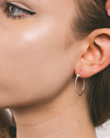 CERCEI DIN ARGINT HOOP AND BEADS [1]