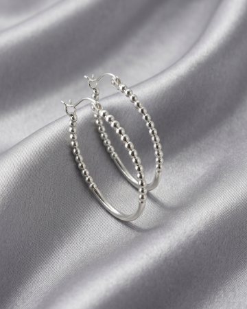 CERCEI - CERCEI DIN ARGINT HOOP AND BEADS