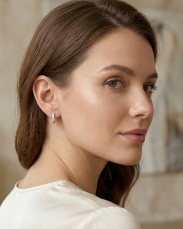 CERCEI DIN ARGINT LITTLE CRYSTAL [1]