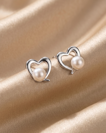 CERCEI - CERCEI DIN ARGINT PEARL HEART