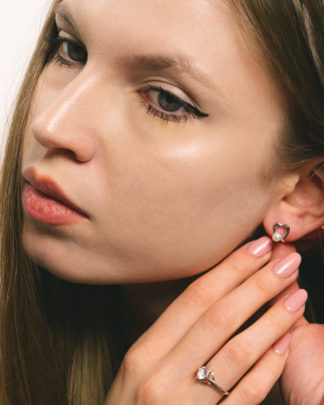 CERCEI DIN ARGINT PEARL HEART [1]