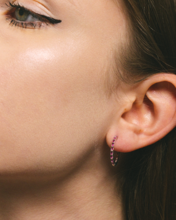 CERCEI DIN ARGINT PINK CRYSTAL [1]