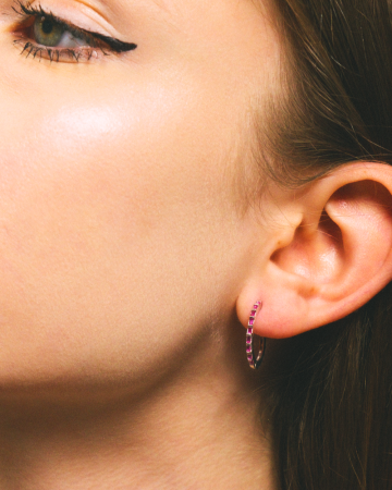 CERCEI DIN ARGINT PINK CRYSTAL [1]