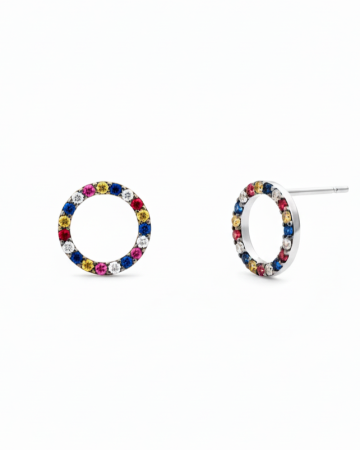 CERCEI - CERCEI DIN ARGINT RAINBOW CIRCLE