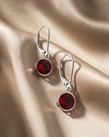 CERCEI - CERCEI DIN ARGINT RED STONES