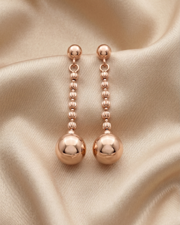 CERCEI - CERCEI DIN ARGINT ROSE LONG BEADS